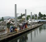 Wrangell munchkins fishing for trout on Reliance dock, as part of Forest Service hosted "Monday for Munchkins" program.